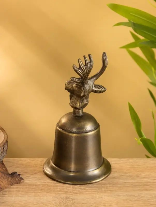 Колокольчик &laquo;Лось&raquo;, 9.7&times;9.7&times;17.5 см, алюминий