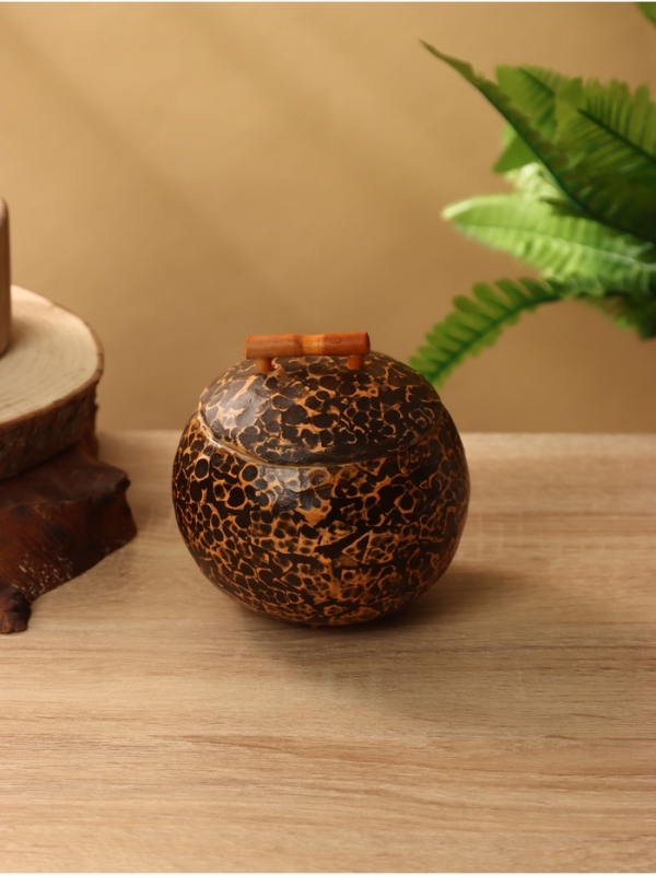 Банка для сыпучих продуктов 11х11х10 см, бамбук