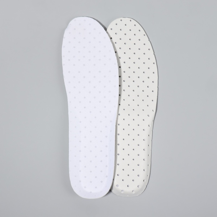 Стельки для обуви, универсальные, дышащие, р-р RU до 44 (р-р Пр-ля до 46), 28 см, пара, белые