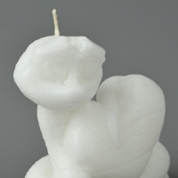 Новый год 2025! Свеча интерьерная &laquo;Новогодняя коллекция: Змейка милашка&raquo;, белая, 69 х 61 х 36