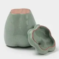 Горшок для запекания "Перец" 0,65л,"Гармония"  цвет зеленый