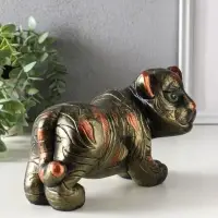 Копилка "Тигр" 14х12,5х24 см, золотой