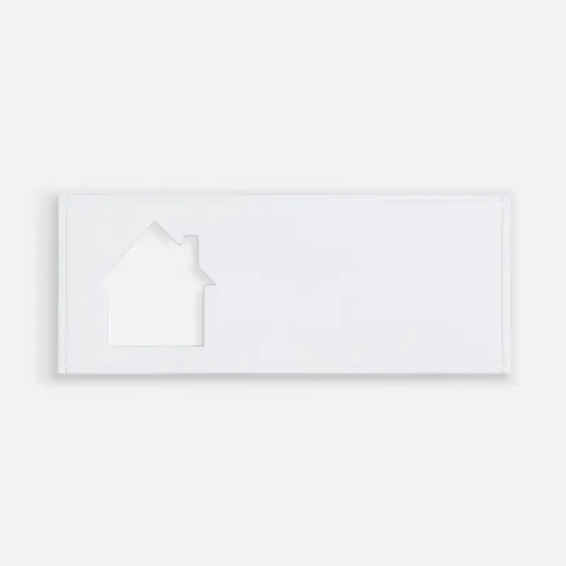 Лейбл из ПВХ с вырубкой &laquo;Дом&raquo;, белый