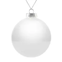 Елочный шар Finery Gloss, 10 см, глянцевый белый