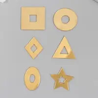 Декор для творчества пластик зеркальный "Геометрия" набор 6 шт