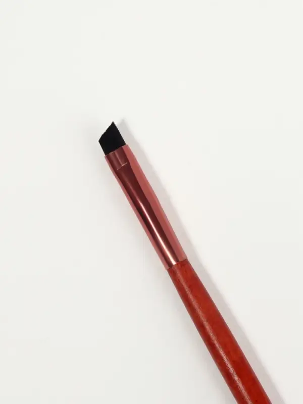 Кисть для макияжа Brush WOOD, скошенная, 16(&plusmn;1) см, коричневый/золотистый