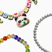 Браслет детский &laquo;Выбражулька&raquo;, 3 шт. набор, панда ,бусины, цветной