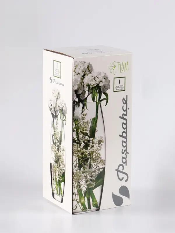 Ваза &laquo;Абстракция&raquo;, полоса, овал, h=26 см, стекло, серо-чёрная