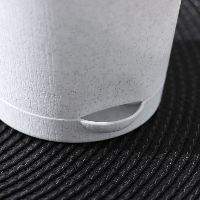 Горшок для цветов с прикорневым поливом &laquo;Альянс&raquo;, 0,4 л, d=10 см, h=8,5 см, мрамор