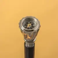 Трость с компасом 94 см, латунь, дерево