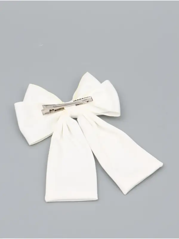 Бант для волос на заколке с лентами, белый, Коты аристократы