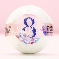 Бомбочка для ванны с листьями шалфея &laquo;8 Марта&raquo;, 120 г, аромат шалфея, ЧИСТОЕ СЧАСТЬЕ