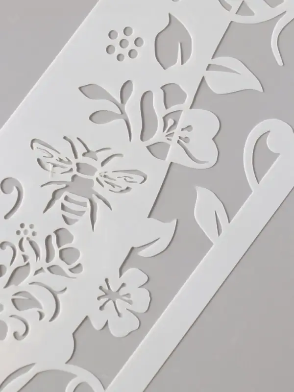 Трафарет бордюрный пластик "Пчёлы" 10х30 см