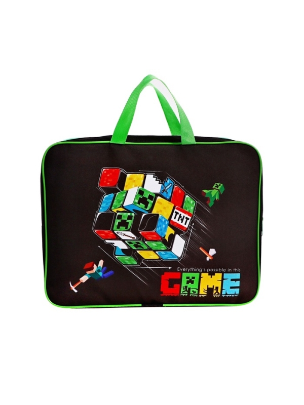 Папка с ручками текстильная А4, 360&times;245&times;70 мм, Calligrata Top &laquo;Игра&raquo;