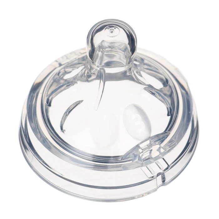 Соска на бутылочку, антиколиковая, от 6 мес., M&B Natural, широкое горло, быстрый поток, &Oslash;50 мм.