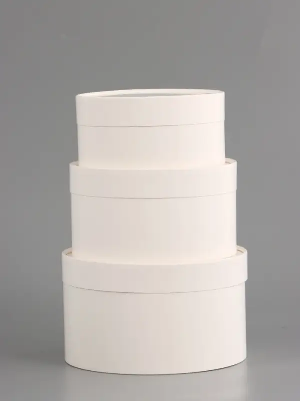 Набор подарочных коробок 3 в 1, завальцованные, белый, 20 х 12 - 18 х 10 - 16 х 8 см