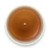 Горшок цветочный с поддоном 1,7 л, керамика "Листья" (М)