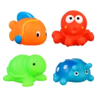 Набор резиновых игрушек для ванны &laquo;Малыши&raquo;, с пищалкой, 4 шт, Крошка Я