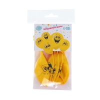 Воздушный шар латексный 12" &laquo;Улыбки, мордочки&raquo;, 5 шт., МИКС