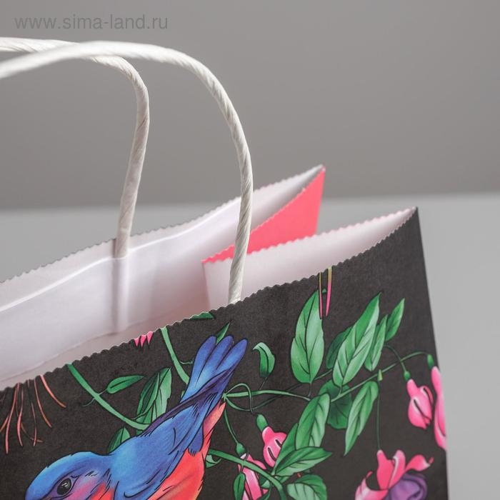 Пакет подарочный крафт, упаковка, &laquo;С 8 марта&raquo;, 28 х 32 х 15 см