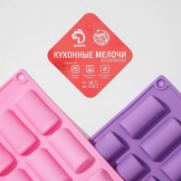 Форма для шоколада Доляна &laquo;Батончик&raquo;, 27,5&times;17,5 см, 30 ячеек (4&times;2&times;1,5 см), цвет МИКС