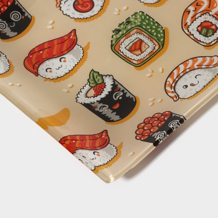 Набор для суши из стекла Доляна &laquo;Сет&raquo;, 3 предмета: соусники 8&times;2 см, 8&times;6 см, подставка 25&times;15&times;2 см