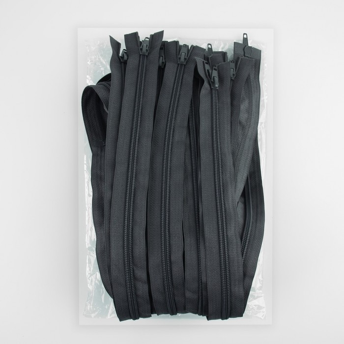 Молния &laquo;Спираль&raquo;, №7, разъёмная, 2 замка, замки автомат, 110 см, цвет тёмно-серый, цена за 1 штуку