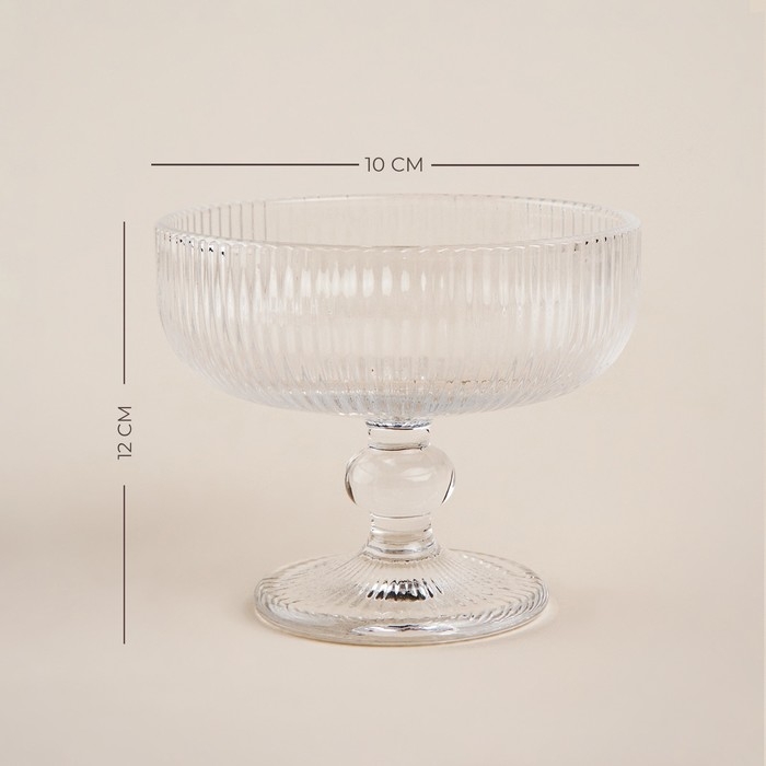 Креманка стеклянная SL Home &laquo;Модерн&raquo;, 300 мл, 12&times;10 см, цвет прозрачный