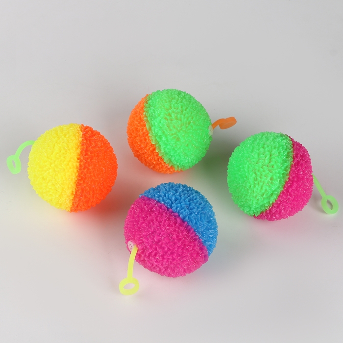 Мяч детский резиновый ёжка световой &laquo;Кошка&raquo;, цвета МИКС , в шоубоксе