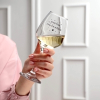 Бокал для вина &laquo;Мечты сбываются&raquo;, тип нанесения рисунка: деколь