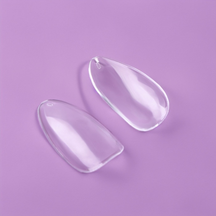 Типсы для наращивания ногтей, 100 шт, форма А, полное покрытие, цвет прозрачный