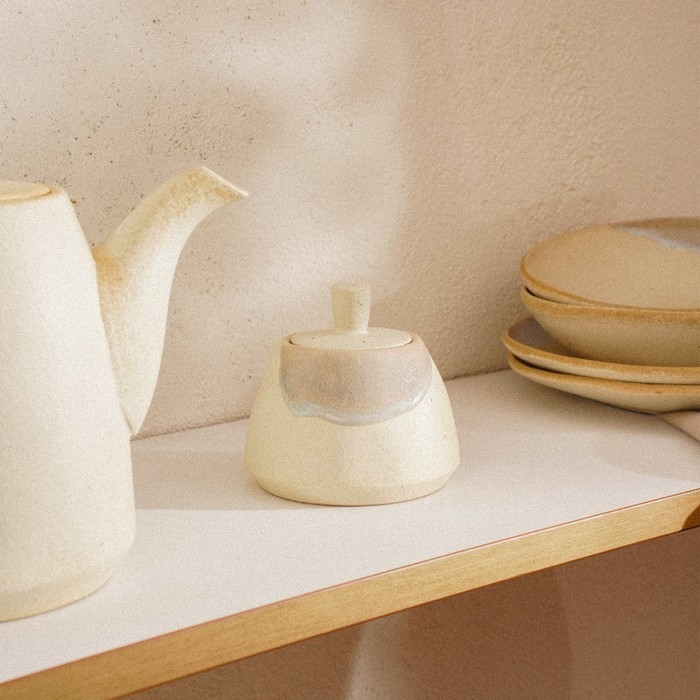 Сахарница фарфоровая SL Home &laquo;Волны Сардинии&raquo;, 280 мл, 9,5&times;10,5 см, цвет бежевый