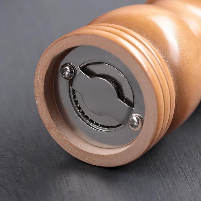 Мельница для специй Доляна, 13,5&times;4,5 см, металлический механизм, цвет бежевый