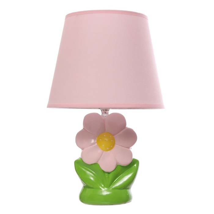 Настольная лампа "Цветок" Е14 40Вт розовый 20х20х33см