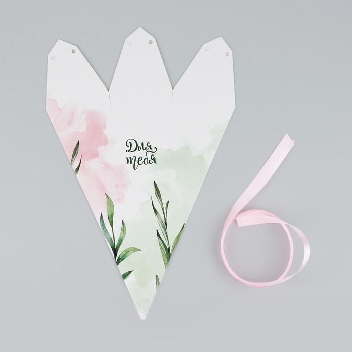 Переноска - шестиугольник для цветов &laquo;Для тебя!&raquo;, белая 15 х 35 х 15 см