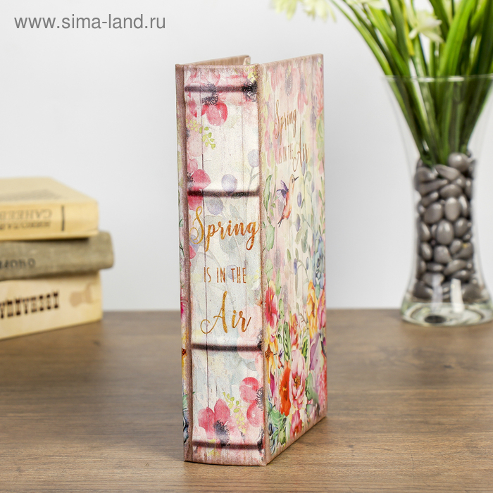 Сейф-книга дерево "Весна в воздухе" кожзам 21х13х5 см