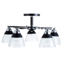 Люстра "Берн" 5хЕ27 40Вт чёрно-хромовый 56х56х25 см BayerLux