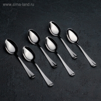 Ложка чайная &laquo;Уют&raquo;, длина 13,7 см, толщина 1,8 мм, цвет серебряный