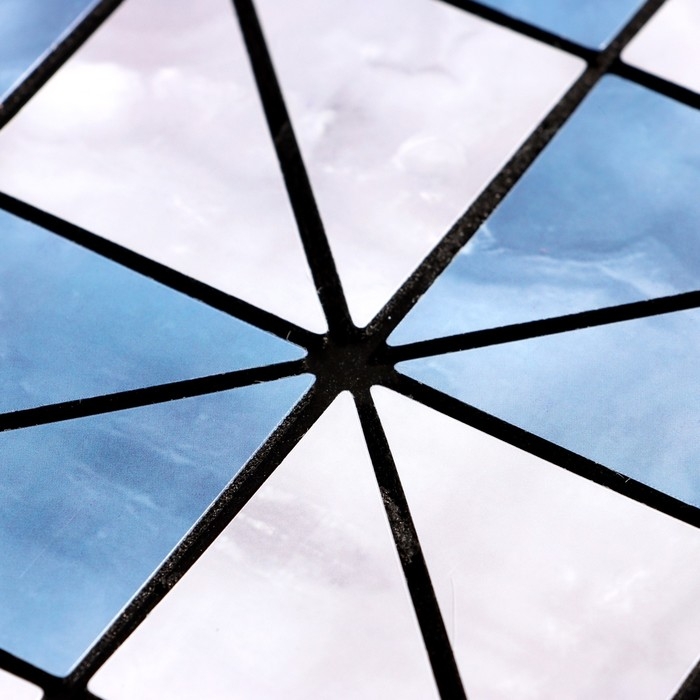 Панель самоклеящаяся 30*30см мягкая, треугольники синие Панель самоклеящаяся 30*30см мягкая, треугольники синие