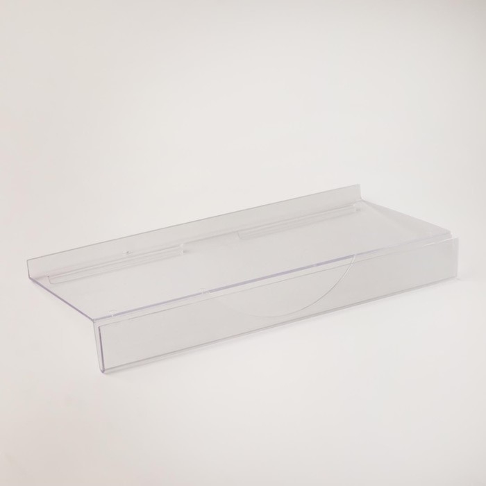 Полка для экономпанелей, для обуви, с ценникодержателем, 24,5&times;11,5 см, оргстекло 3 мм