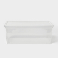 Ящик для хранения с крышкой, 10 л, 37&times;24&times;14 см, цвет прозрачный