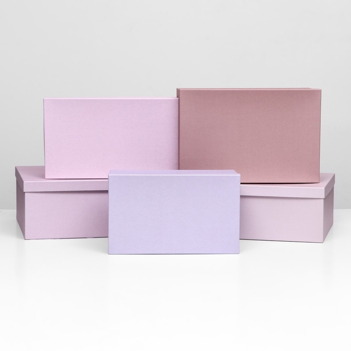 Набор прямоугольных коробок 15в1 Набор прямоугольных коробок 15в1 "Лаванда" 47,5 х 36 х 17,5- 13 х 8 х 4,5 см