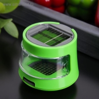 Приспособление для нарезки чеснока &laquo;Прино&raquo;, 2 насадки, 7,5&times;7,5&times;6 см, цвет зелёный