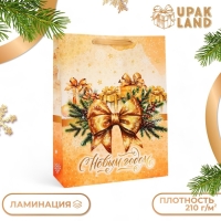 Пакет ламинированный вертикальный "Золотой бант", L 31 &times; 40 &times; 12 см