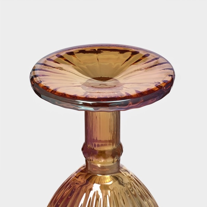 Набор бокалов для вина стеклянный Magistro &laquo;Босфор&raquo;, 250 мл, 8,5&times;16,5 см, цвет золотой