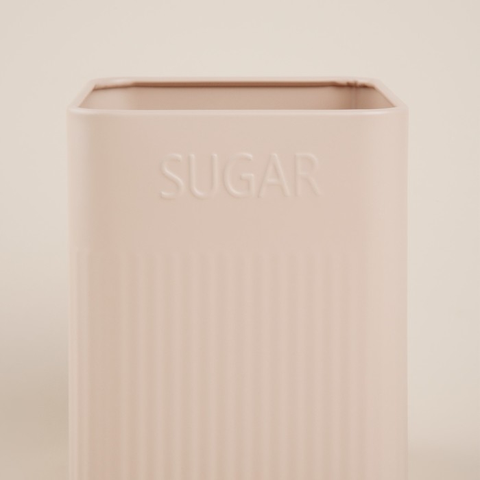 Банка для сахара &laquo;Сан-Лоренцо&raquo;, 10&times;13 см, цвет розовый, с бамбуковой крышкой