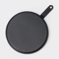 Сковорода блинная чугунная &laquo;Круг&raquo;, d=24 см, чугунная ручка
