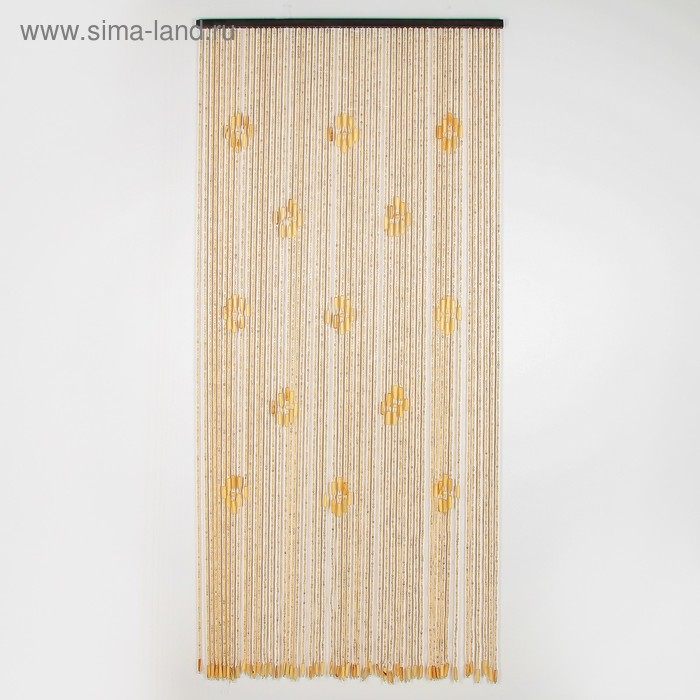 Занавеска декоративная &laquo;Шарики&raquo;, 90&times;195 см, 52 нити, дерево