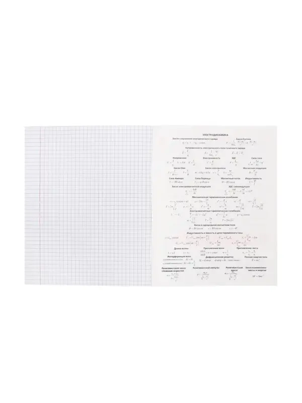 Тетрадь 48 листов в клетку &laquo;Приключения кота Пирожка&raquo; ФИЗИКА, обложка мелованная бумага, с интерактивным справочником, блок офсет