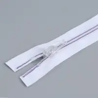 Молния &laquo;Спираль&raquo;, №5, разъёмная, замок автомат, 50 см, белая, сиреневая